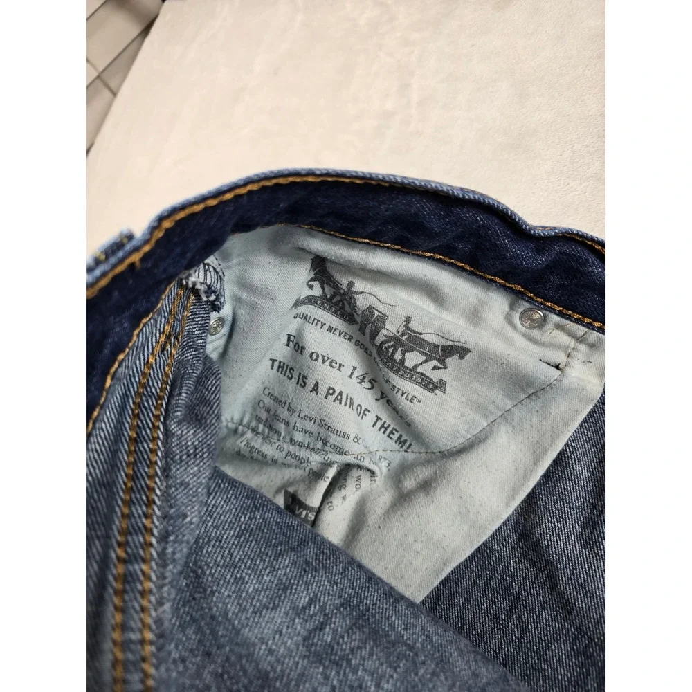 Levi's Denim Shorts Mens 44 Big Tall Blue Jean 100% Cotton Loose Straight 469